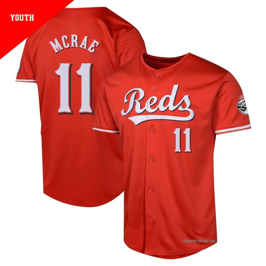Cincinnati Reds ＃11 Hal Mcrae Youth Red Limited Alternate Jersey