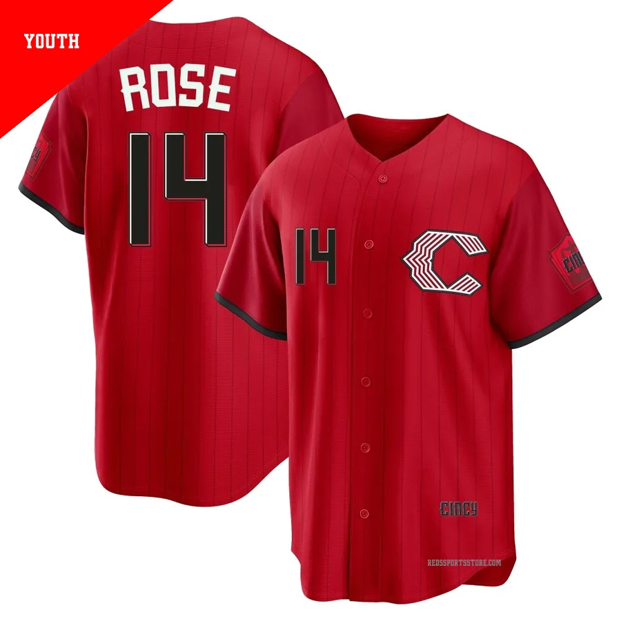 Cincinnati Reds ＃14 Pete Rose Youth Red Limited 2026 City Connect Stadium Jersey