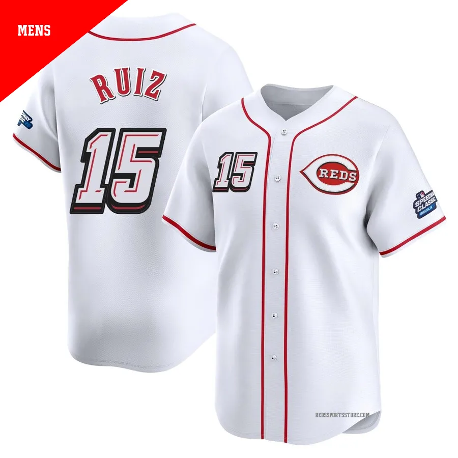 Cincinnati Reds ＃15 Chico Ruiz Men's White Limited 2025 Speedway Classic Alternate Jersey