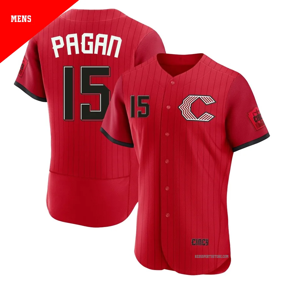 Cincinnati Reds ＃15 Emilio Pagan Men's Red Authentic 2026 City Connect Stadium Jersey