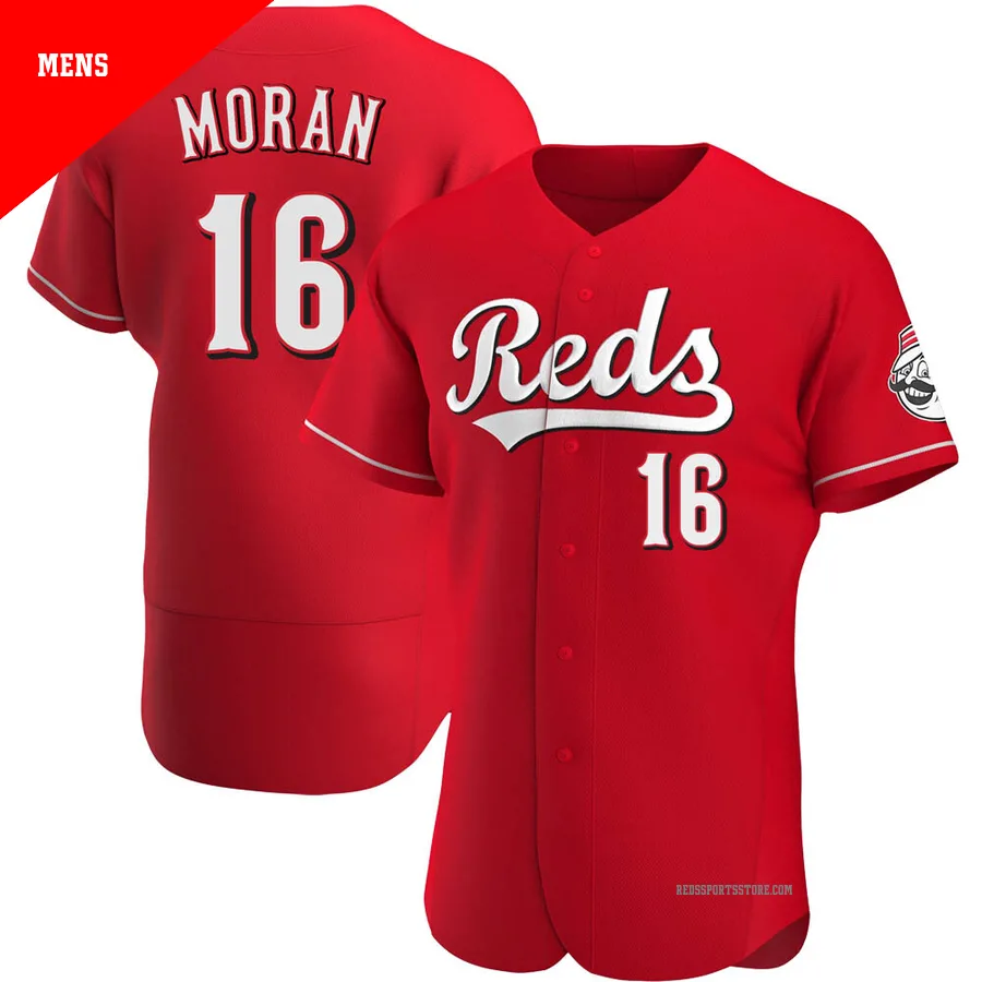 Cincinnati Reds ＃16 Colin Moran Men's Red Authentic Alternate Jersey