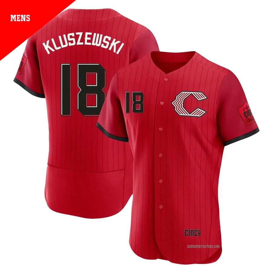 Cincinnati Reds ＃18 Ted Kluszewski Men's Red Authentic 2026 City Connect Stadium Jersey