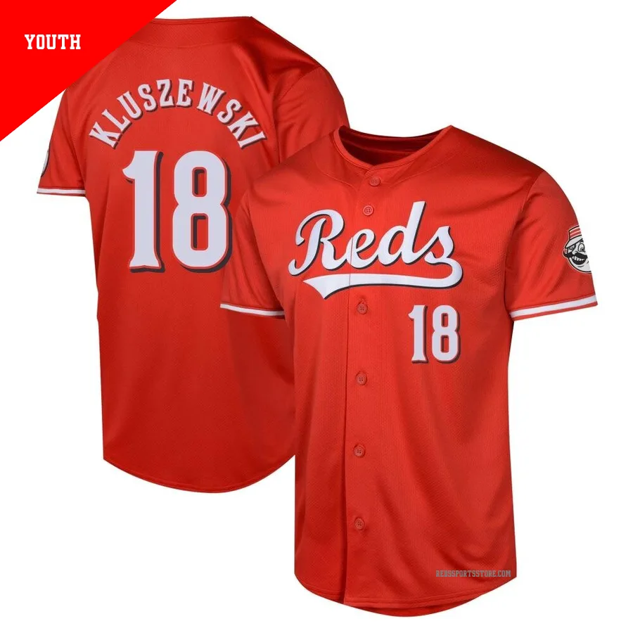 Cincinnati Reds ＃18 Ted Kluszewski Youth Red Limited Alternate Jersey