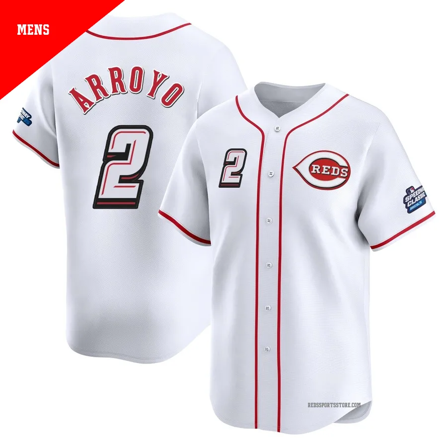 Cincinnati Reds ＃2 Edwin Arroyo Men's White Limited 2025 Speedway Classic Alternate Jersey