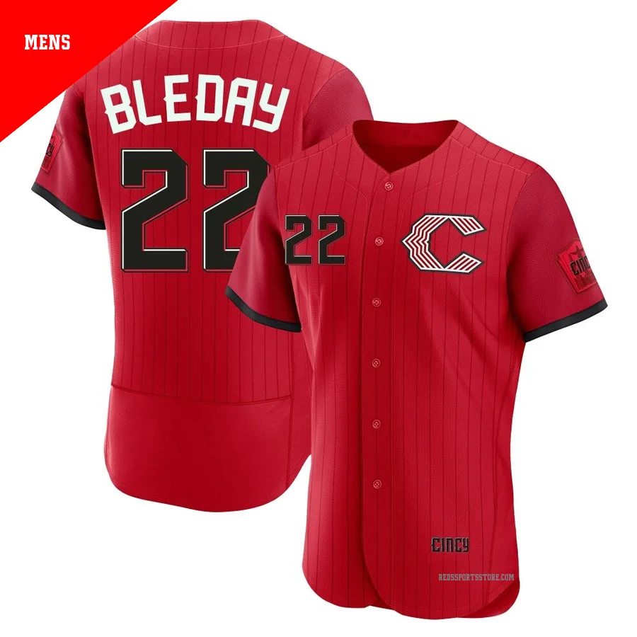 Cincinnati Reds ＃22 JJ Bleday Men's Red Authentic 2026 City Connect Stadium Jersey