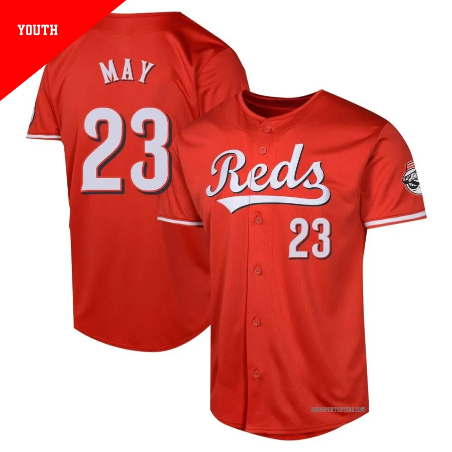 Cincinnati Reds ＃23 Lee May Youth Red Limited Alternate Jersey