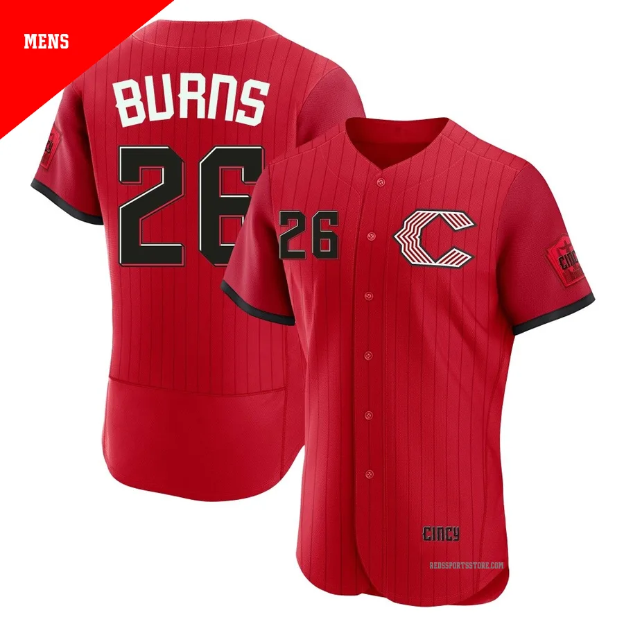 Cincinnati Reds ＃26 Chase Burns Men's Red Authentic 2026 City Connect Stadium Jersey
