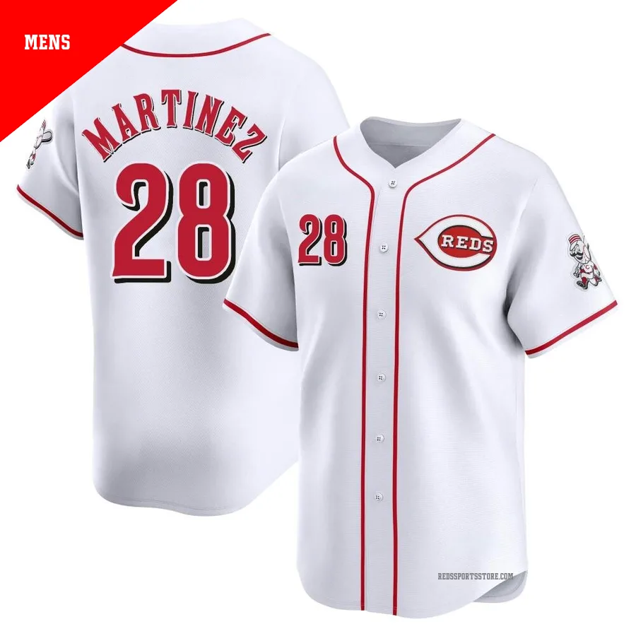 Cincinnati Reds ＃28 Nick Martinez Men's White Limited Home Jersey