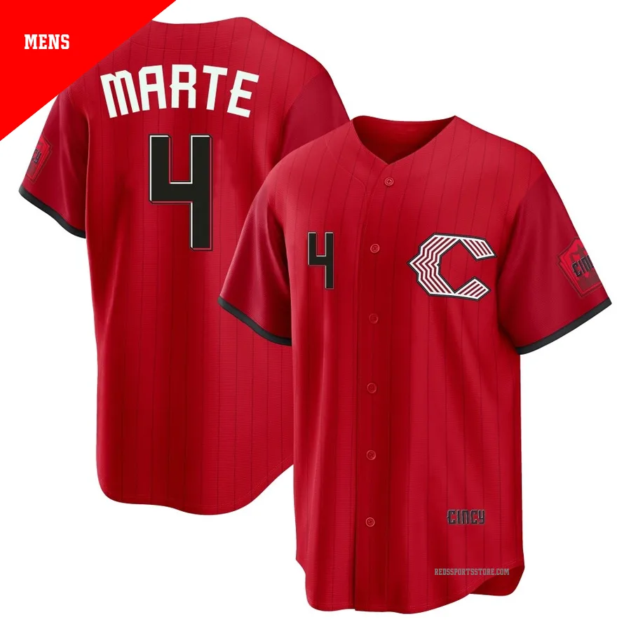 Cincinnati Reds ＃4 Noelvi Marte Men's Red Limited 2026 City Connect Stadium Jersey