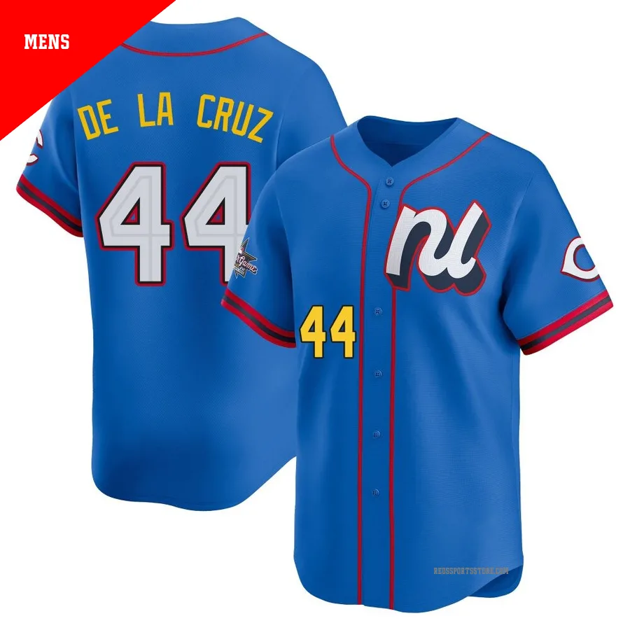Cincinnati Reds ＃44 Elly De La Cruz Men's Blue Limited National League 2025 All-Star Edition Jersey