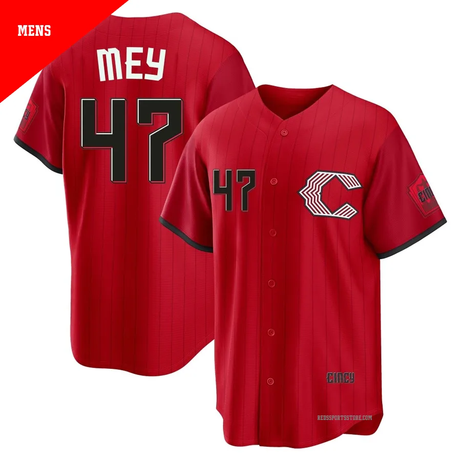 Cincinnati Reds ＃47 Luis Mey Men's Red Limited 2026 City Connect Stadium Jersey