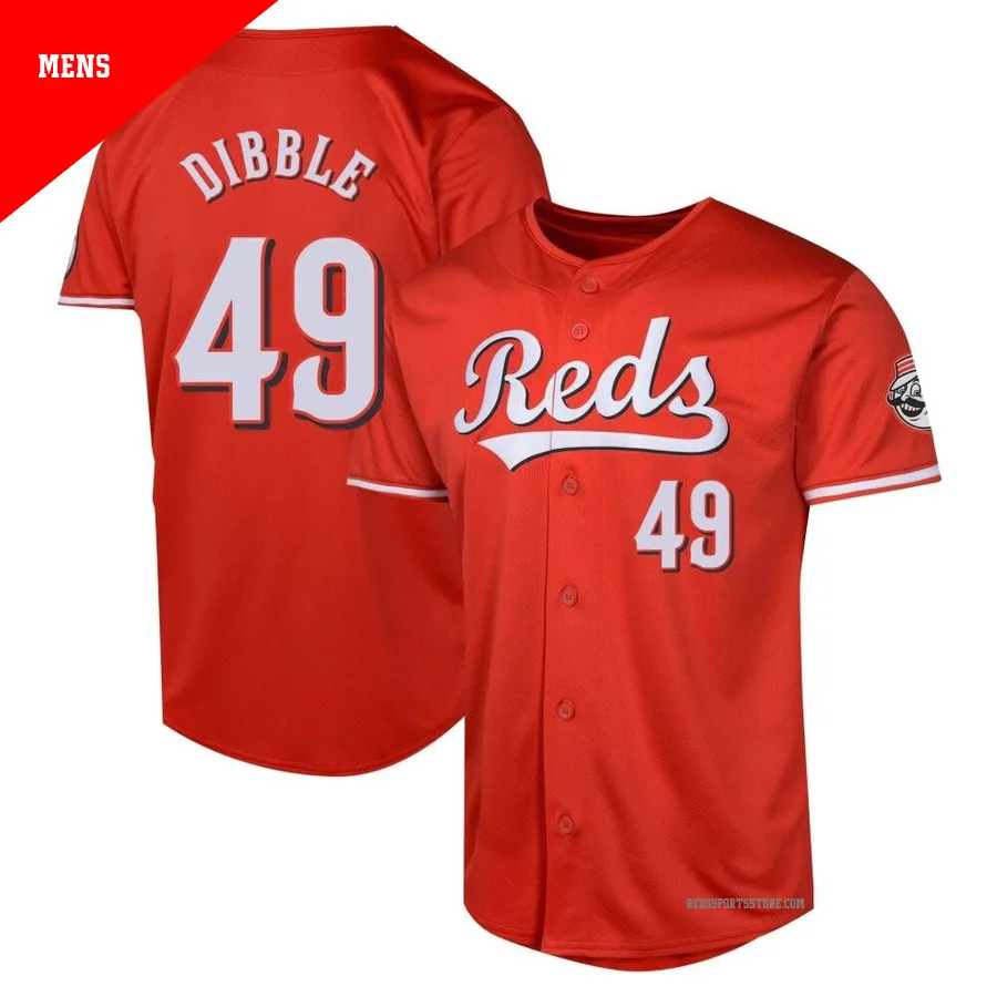 Cincinnati Reds ＃49 Rob Dibble Men's Red Limited Alternate Jersey