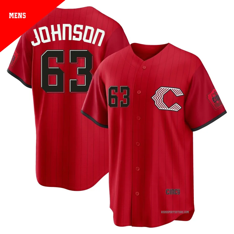Cincinnati Reds ＃63 Ivan Johnson Men's Red Limited 2026 City Connect Stadium Jersey