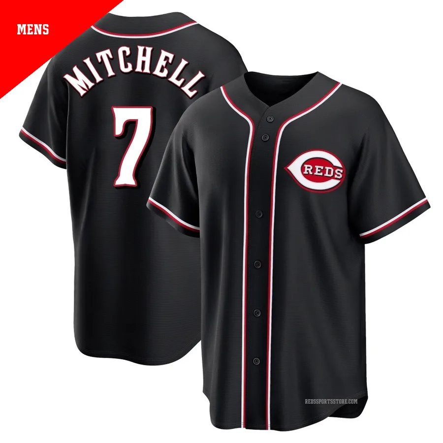 Cincinnati Reds ＃7 Kevin Mitchell Men's Black Replica Fashion Out Jersey