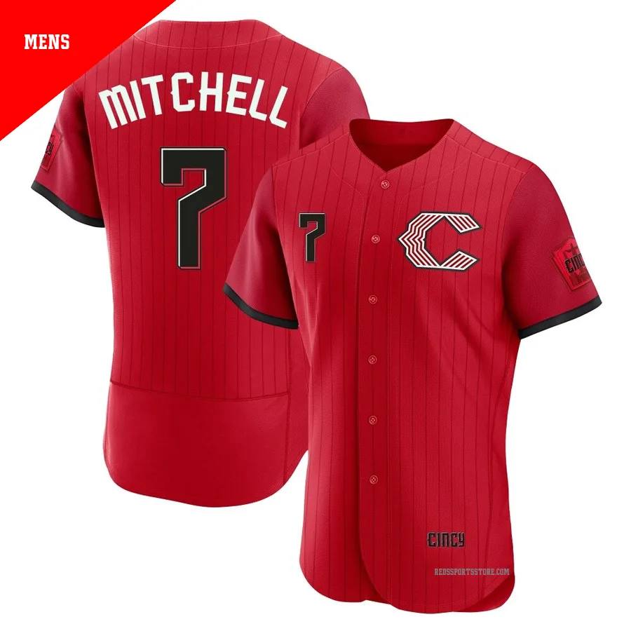 Cincinnati Reds ＃7 Kevin Mitchell Men's Red Authentic 2026 City Connect Stadium Jersey