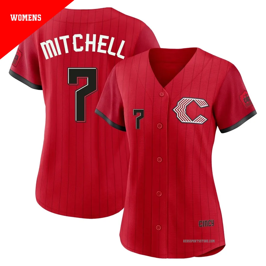 Cincinnati Reds ＃7 Kevin Mitchell Women's Red Limited 2026 City Connect Stadium Jersey