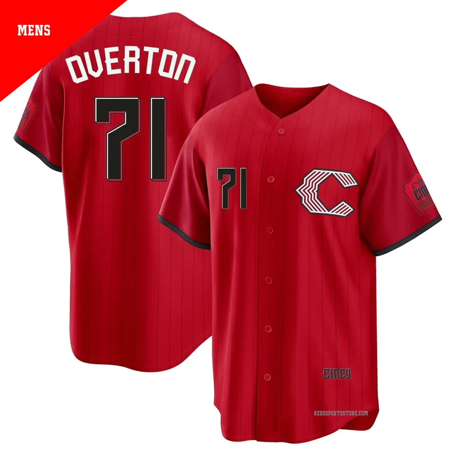 Cincinnati Reds ＃71 Connor Overton Men's Red Limited 2026 City Connect Stadium Jersey