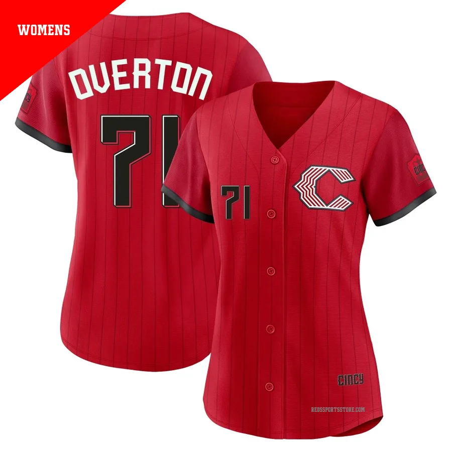 Cincinnati Reds ＃71 Connor Overton Women's Red Limited 2026 City Connect Stadium Jersey