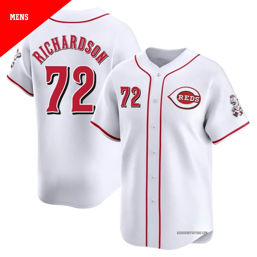 Cincinnati Reds ＃72 Lyon Richardson Men's White Limited Home Jersey