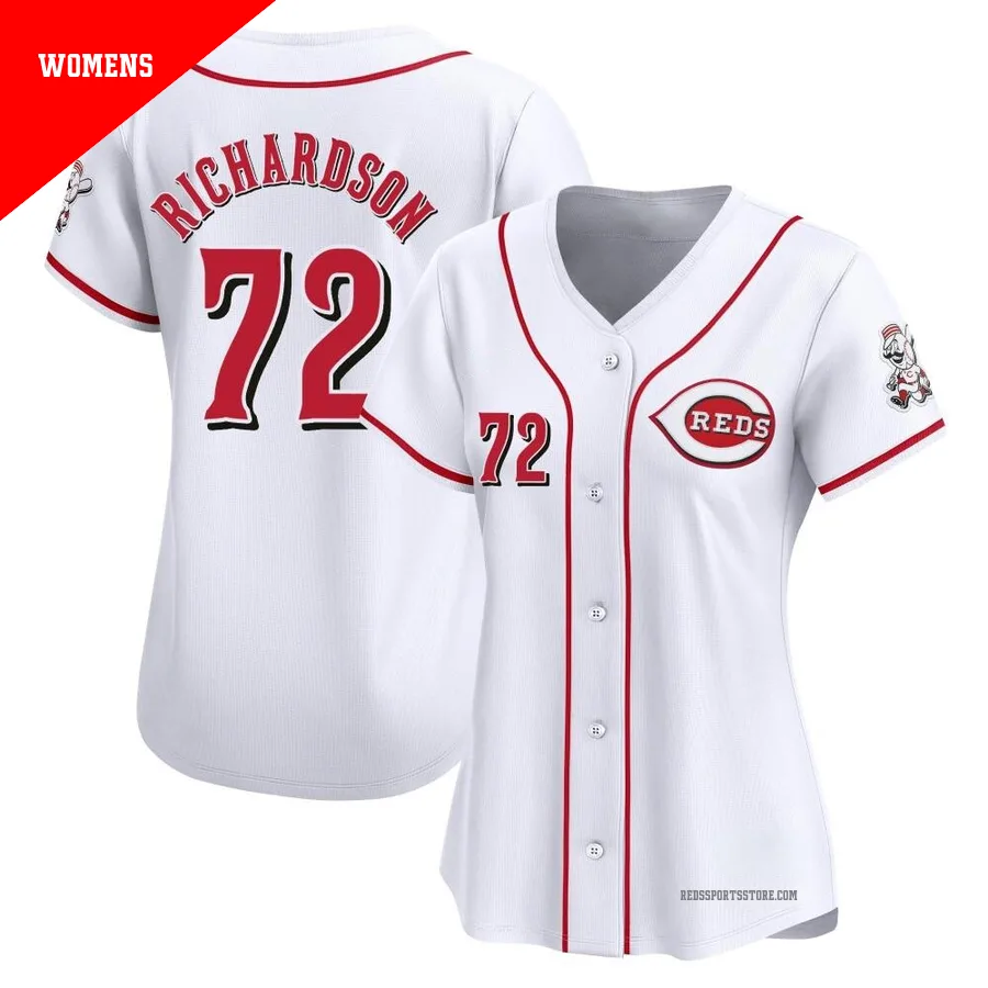 Cincinnati Reds ＃72 Lyon Richardson Women's White Limited Home Jersey