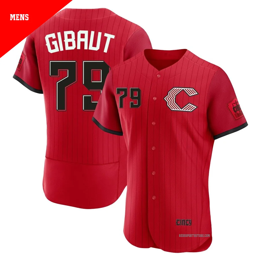 Cincinnati Reds ＃79 Ian Gibaut Men's Red Authentic 2026 City Connect Stadium Jersey