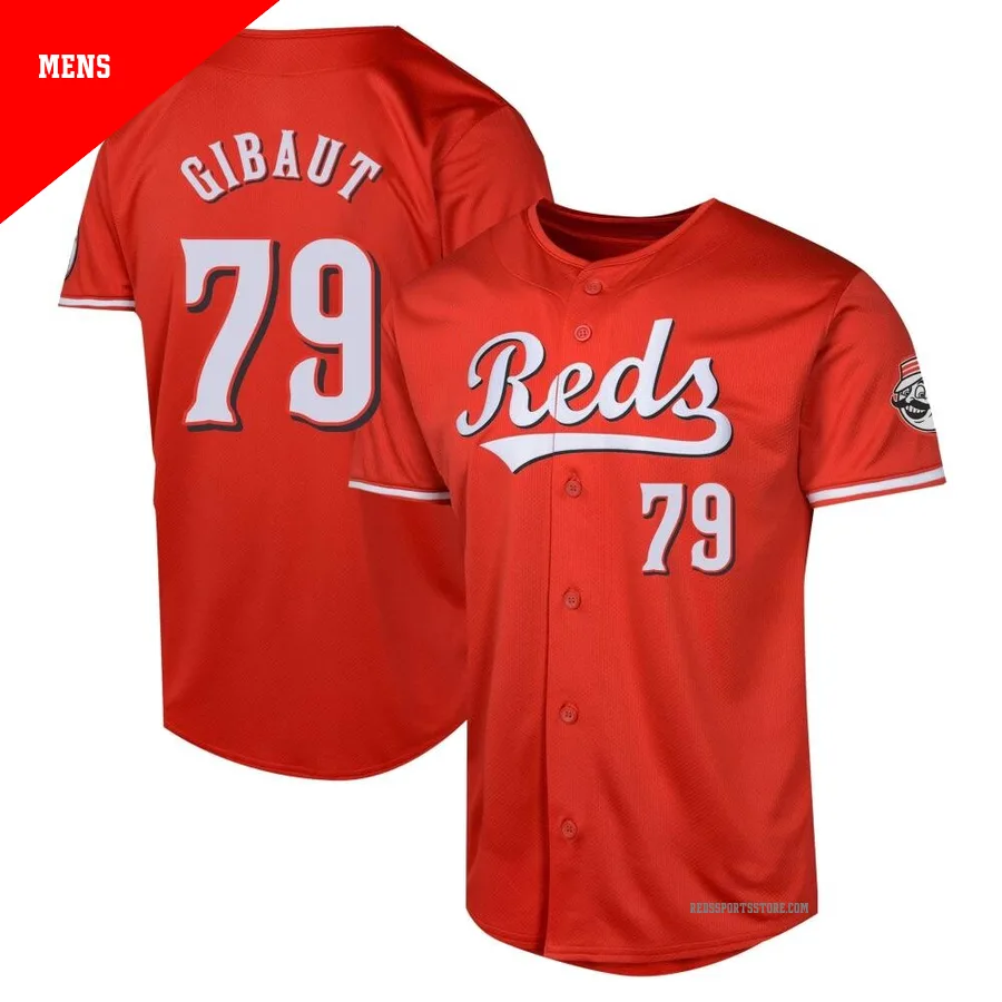 Cincinnati Reds ＃79 Ian Gibaut Men's Red Limited Alternate Jersey