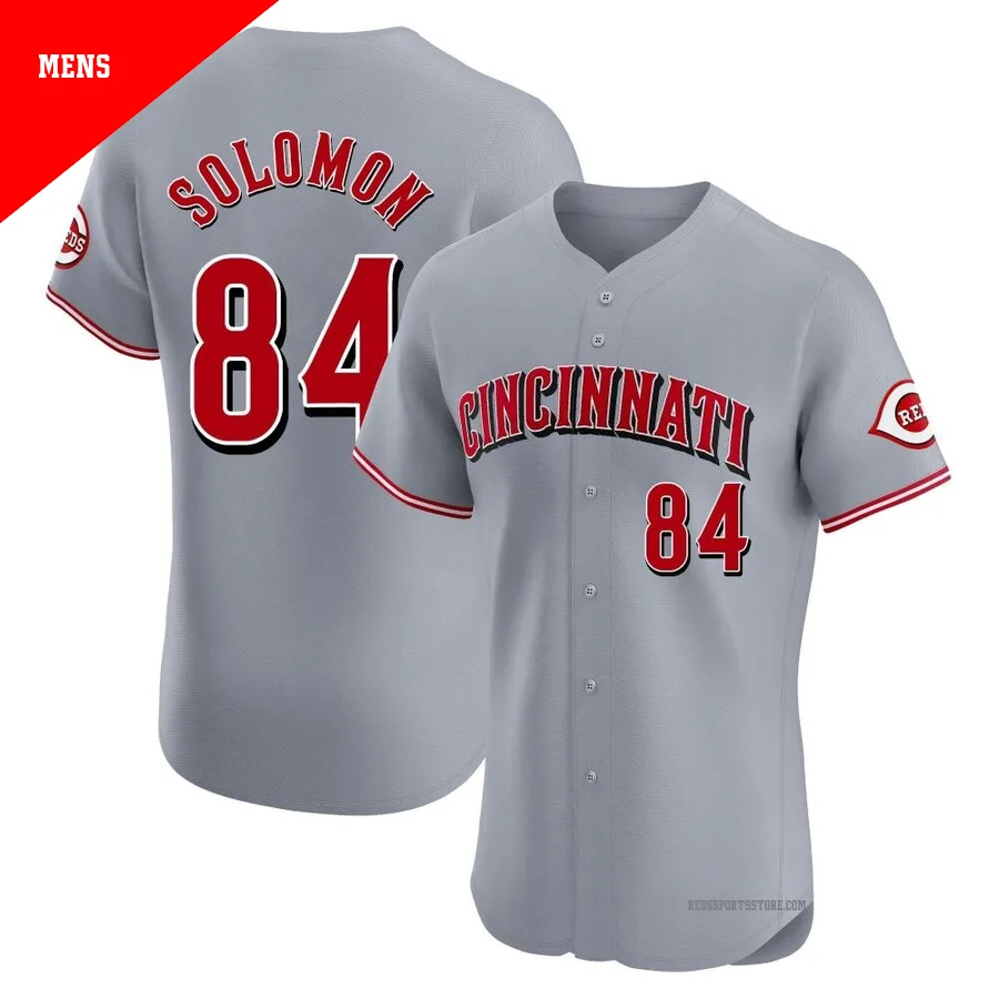 Cincinnati Reds ＃84 Jared Solomon Men's Gray Elite Road Jersey